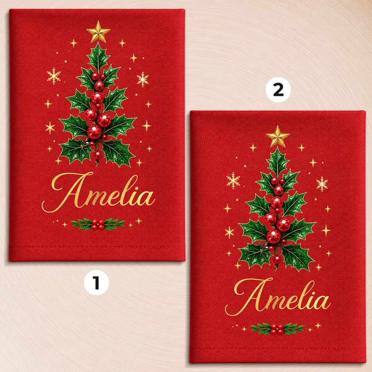 Custom Cotton Napkin - Personalized Christmas Birthday Gifts For Mom, Dad, Brother, Sister - Merry Christmas, Sweet Family