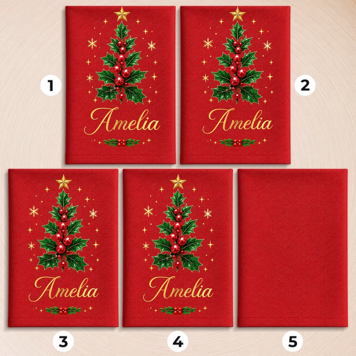 Custom Cotton Napkin - Personalized Christmas Birthday Gifts For Mom, Dad, Brother, Sister - Merry Christmas, Sweet Family