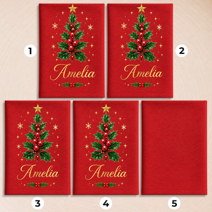 Custom Cotton Napkin - Personalized Christmas Birthday Gifts For Mom, Dad, Brother, Sister - Merry Christmas, Sweet Family