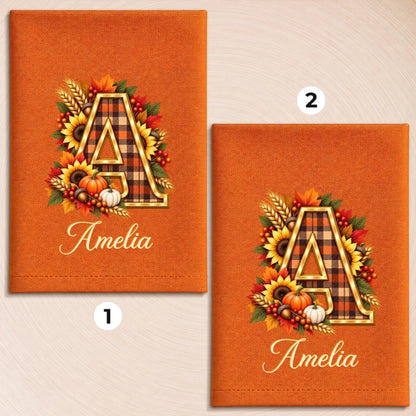 Custom Cotton Napkin - Personalized Birthday Gifts For Mom, Dad, Brother, Sister - Warm Fall Wishes To All