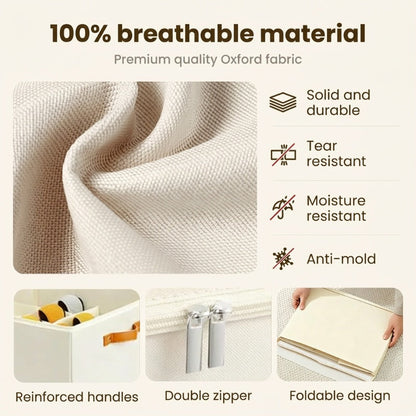 ⏰🔥LIMITED TIME 50% OFF! 👟 Fabric Shoe Organizer Storage Box – Foldable, Large Capacity, Dustproof & Breathable for Closet & Bedroom 🧺✨-UK