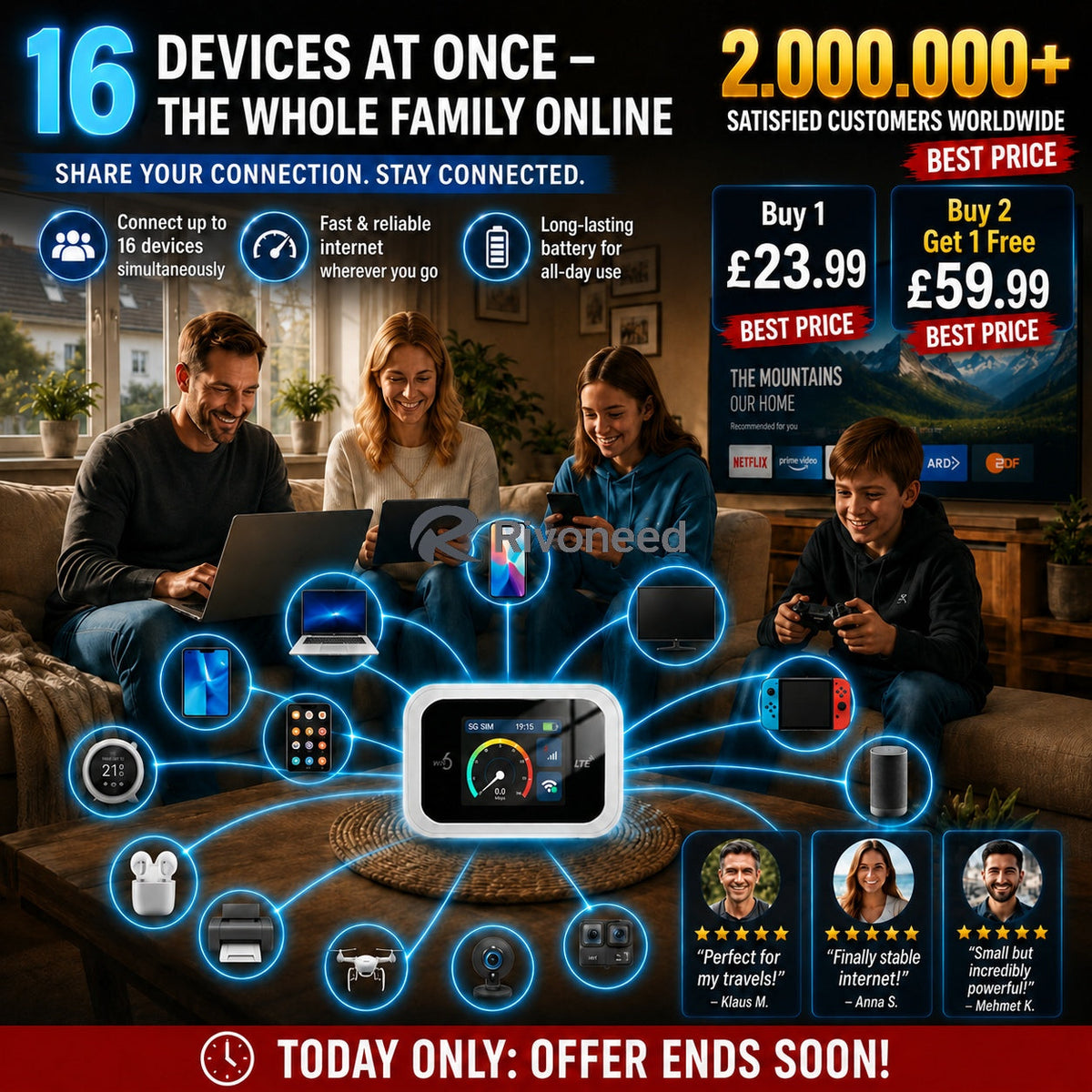 🥳2026 HOT SALE🥳💞50K+ SOLD!📶🌐 50% OFF! Mobile Hotspot – Portable WiFi, full coverage anywhere. No contract, no setup. Stay connected on the go! 📱✨