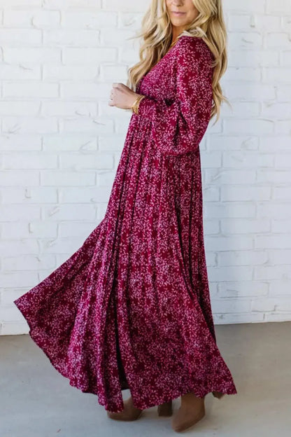 🌺 50% OFF NOW! ✨ Women’s Floral Rayon Smocked-Waist Lined Maxi Dress – Flattering Fit, Lightweight Fabric & Elegant Boho Style 💃