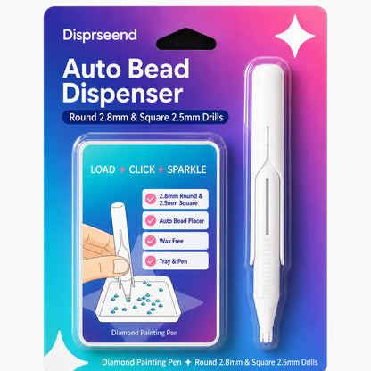 🔥 Last Day 50% OFF – 💎 Automatic Painting Bead Dispenser Pen & Tray Set