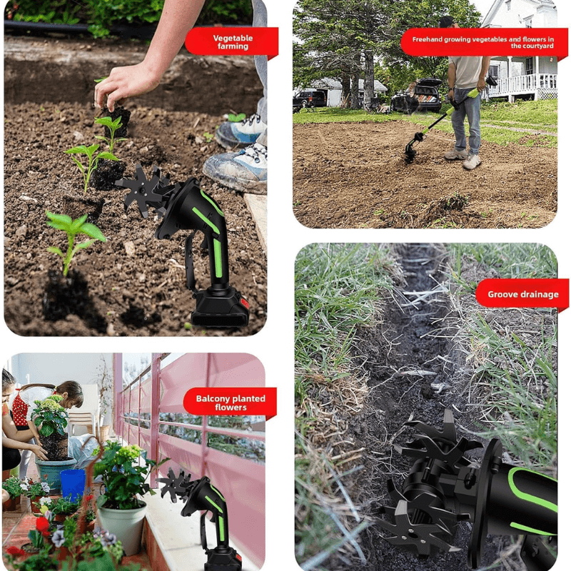Ndreasdw™2-IN-1 Cordless Tiller & Cultivator with Extension Pole