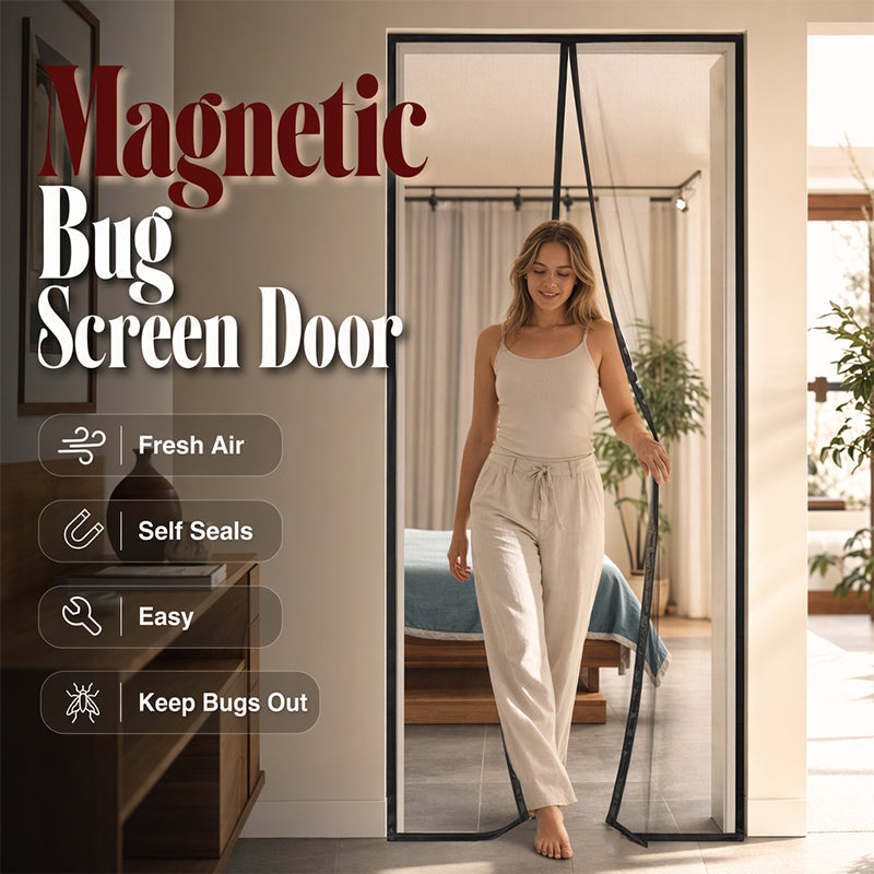 ✨️Last Day 50% OFF🚪✨ MAGNETIC BUG-FREE DOOR SCREEN – INSTANTLY KEEPS OUT FLIES, MOSQUITOES & WASPS! ✅ Self-Closing • Easy No-Drill Install • Pet & Kid Friendly