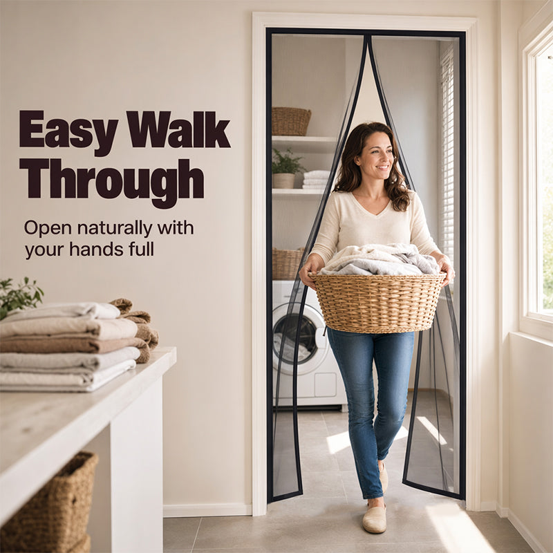 ✨️Last Day 50% OFF🚪✨ MAGNETIC BUG-FREE DOOR SCREEN – INSTANTLY KEEPS OUT FLIES, MOSQUITOES & WASPS! ✅ Self-Closing • Easy No-Drill Install • Pet & Kid Friendly