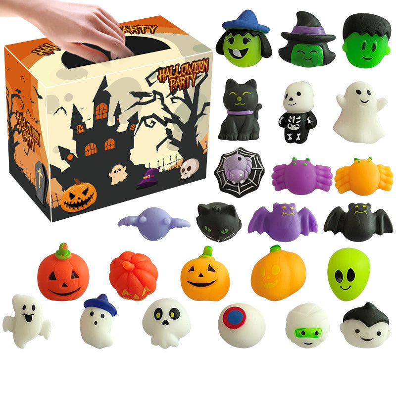 ✨🎃Halloween Squishies Stress Relief Toy Set, Classic Pumpkin/Ghost/Bat Shapes, Super Soft TPR Material with Elastic Squeeze Feel🧹Washable & Durable, Assorted 24/36/50pcs for Party Favors, Classroom Rewards & Trick-or-Treat🦇🪄